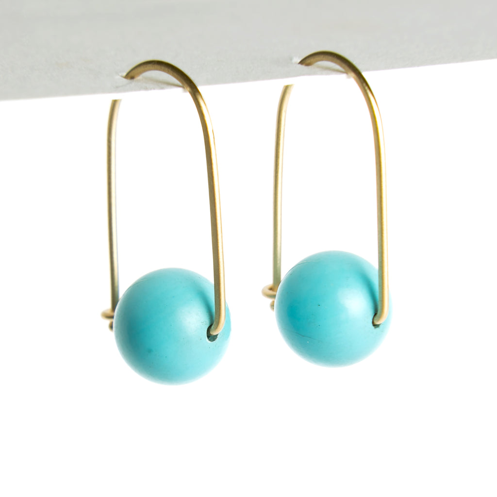 Carla Caruso - Wide Arch Earrings - Turquoise