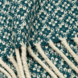 fringe detail of Portuguese merino wool throw blanket