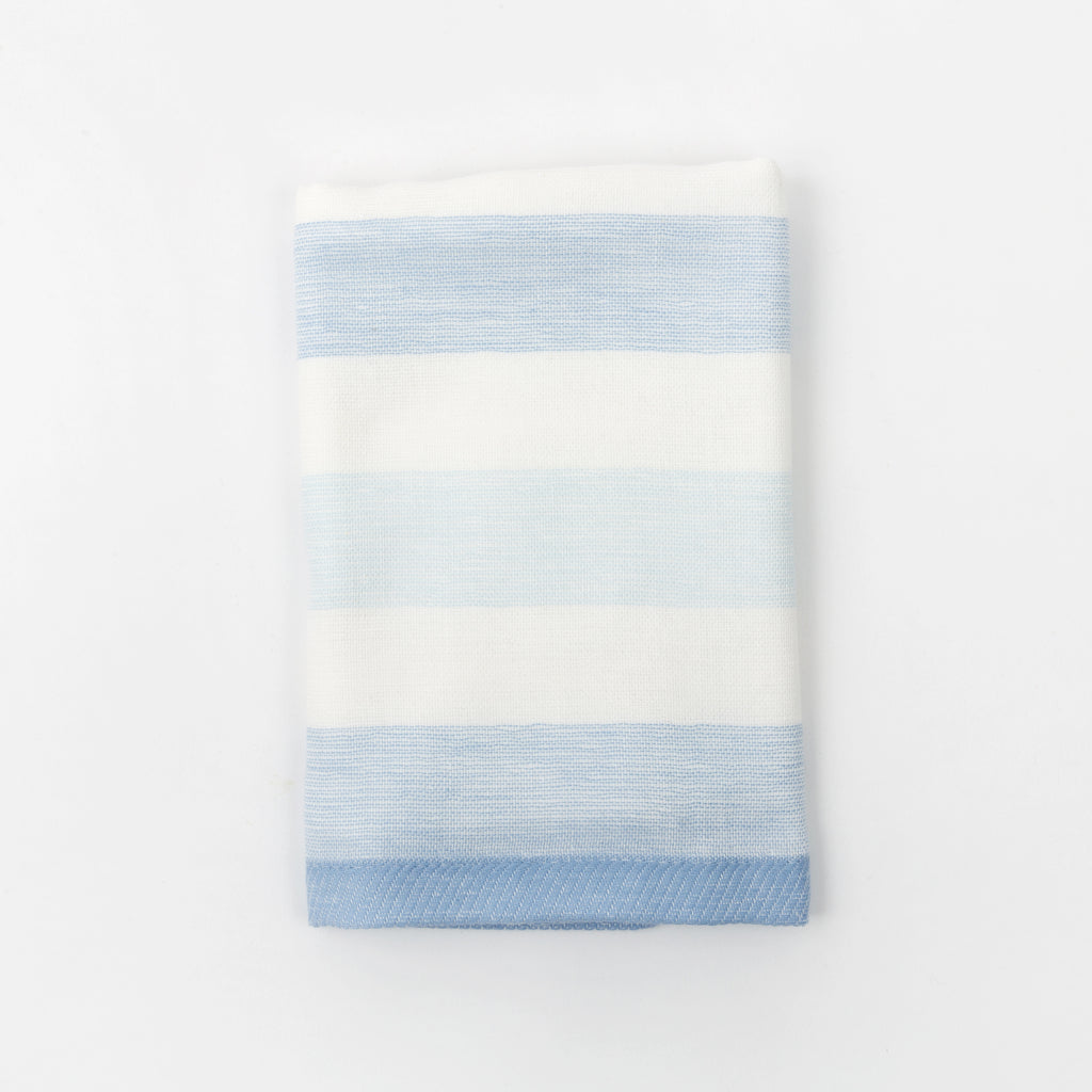 Senshu Wide Stripe Blue Bath Towels