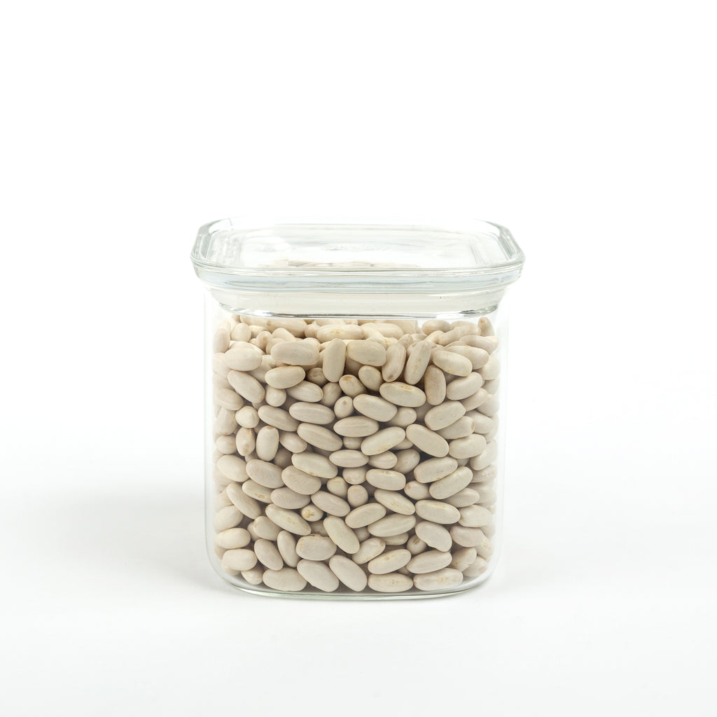 Pebbly Glass Canisters