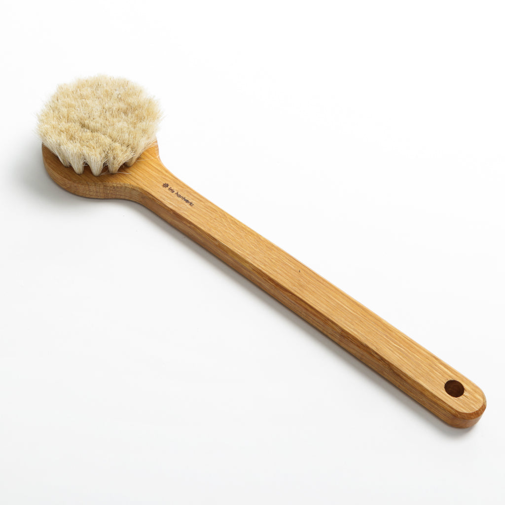 Natural Bristle Bath Brush - Long Handle