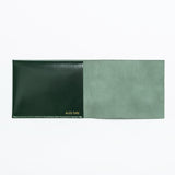 alice park kidskin wallet flap style forest green