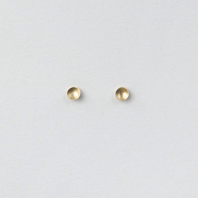 Carla Caruso - Polka Dot Small Stud Earrings - 14k Yellow Gold