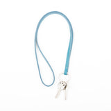 alice park leather key loop blue