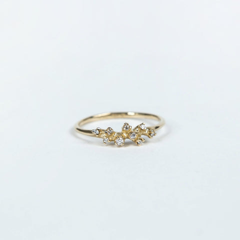N + A - Diamond Cluster Ring, Size 6