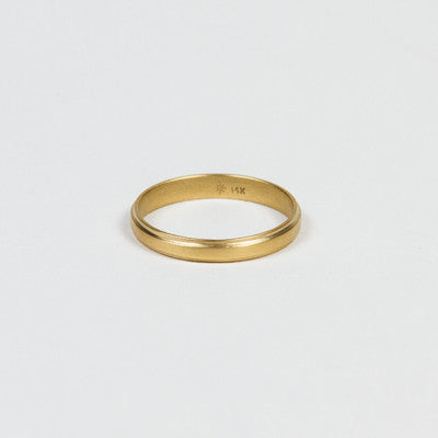Carla Caruso - Small Two Step Band - 14k Yellow Gold, Size 6