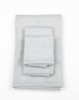 Yoshii Chambray Bath Towels - Two Tone Grey - Wash Towel