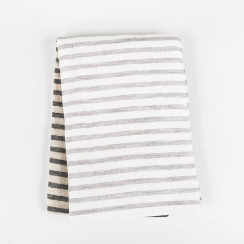 Yoshii Linen Border Stripe Bath Towels