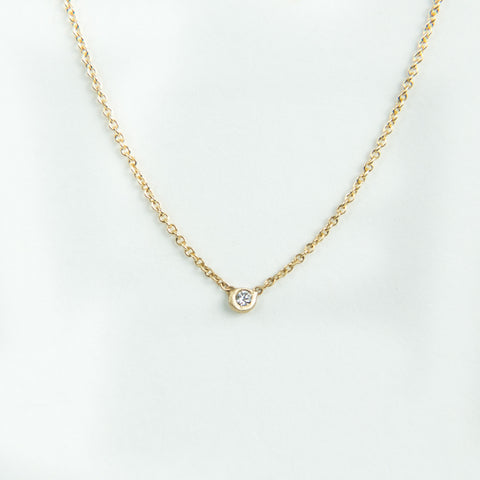 Carla Caruso - Itty Bitty Circle with Diamond Necklace