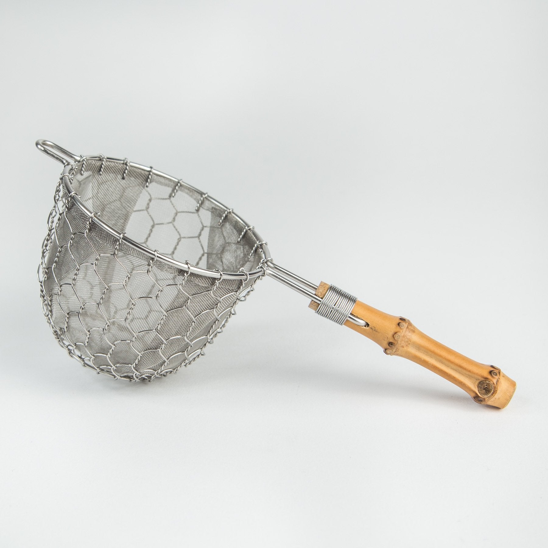 Handmade Tea Strainers Large with bamboo handle Canoe