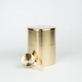 Kaikado ground coffee canister brass Japanese handmade