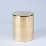 Kaikado tea canister brass Japanese handmade