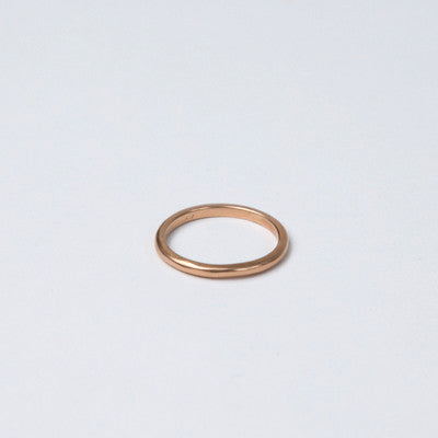 Black Barc - Round Band - 14k Rose Gold